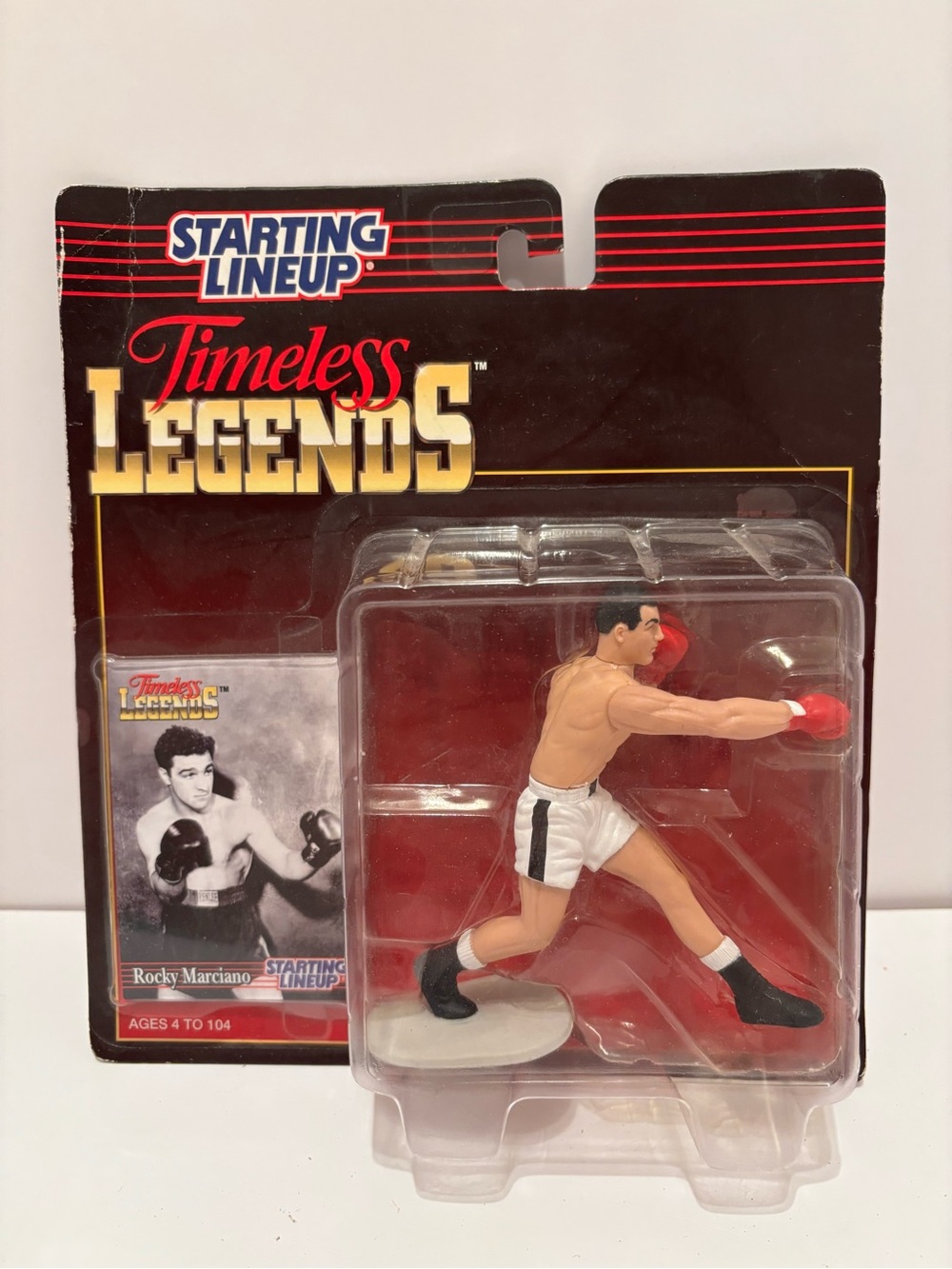 1995 Kenner Starting Lineup Timeless Legends Rocky Marciano Figure & Card - NEW